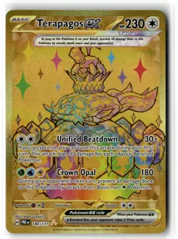 Terapagos ex 180/131 Holo Hyper Rare Prismatic Evolutions Pokemon NM b3 - Image 1