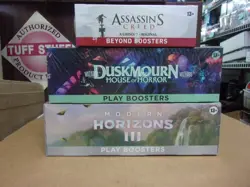 MTG MODERN HORIZONS 3 + DUSKMOURN HORROR PLAY + ASSASSIN'S BEYOND BOXES - Image 1