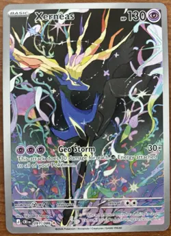 Pokemon TCG Xerneas Illustration Rare Full Art Holo 091/086 Chaos Rising NM - Image 1