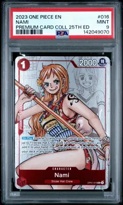 2023 ONE PIECE PREMIUM CARD COLLECTION 25TH EDITION #016 NAMI PSA 9 - Image 1