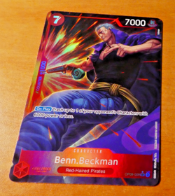 ONE PIECE ENGLISH CARD HOLO GAME CARTE Benn Beckman OP09-009 ALT EN MINT - Image 1