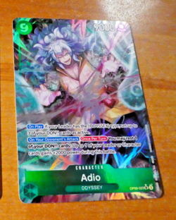 ONE PIECE ENGLISH CARD HOLO GAME CARTE Adio OP09-023 ALT EN NM - Image 1
