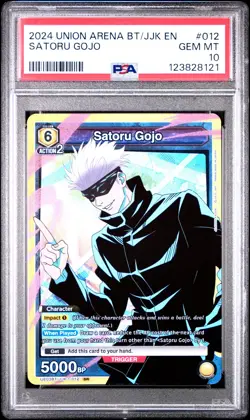 Union Arena Ue03Bt/Jjk Jujutsu Kaisen 012 Satoru Gojo PSA 10 GEM MINT - Image 1
