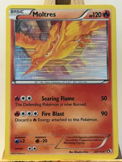Pokemon Card Moltres BW Legendary Treasures Holo 22/113 - Image 1