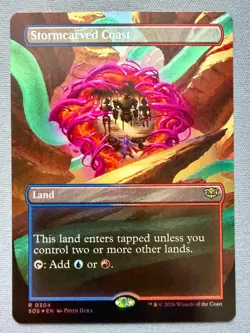 Stormcarved Coast Borderless FOIL - 304 - MTG: Secrets of Strixhaven - Near Mint - Image 1