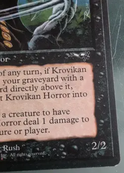 MTG Krovikan Horror | Alliances | NM | Rare Black Creature | - Image 2