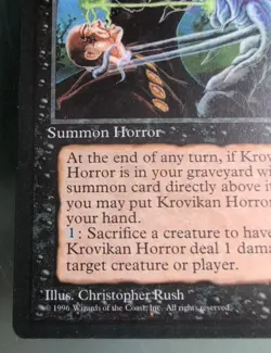 MTG Krovikan Horror | Alliances | NM | Rare Black Creature | - Image 5