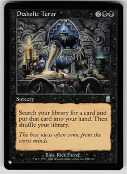 Diabolic Tutor Uncommon The List Reprints 129/350 MTG Near Mint 2020 - Image 1