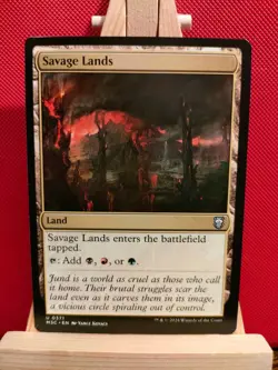 Savage Lands - Modern Horizons 3 Commander - Uncommon - NM (see pics) MTG - Image 1