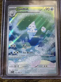 Vanillish 112/086 Illustration Rare, White Flare, Full Art Holo, Pokemon TCG, NM - Image 1