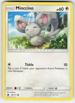 Minccino 85/111 Common Crimson Invasion Pokemon Near Mint - Image 1