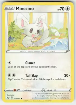 Minccino 145/202 Common Sword & Shield Pokemon Near Mint - Image 1