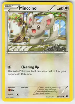 Minccino 86/124 Common Fates Collide Pokemon Near Mint - Image 1