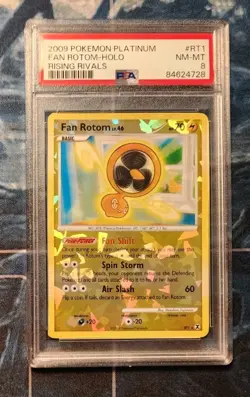 PSA 8 Pokemon Fan Rotom Holo Platinum Rising Rivals RT1 Secret Rare NM-MINT 2009 - Image 1
