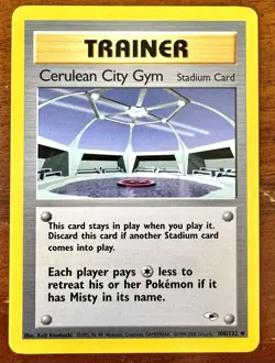 2000 Pokemon Gym Heroes - Cerulean City Gym 108/132 Uncommon - VINTAGE NM-LP - Image 1