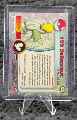 Pokemon Bellsprout #69 FOIL Topps TV Animation EditionSeries 1 Black Logo LP - Image 2