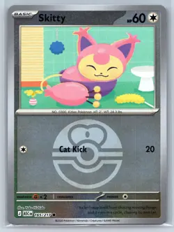 SKITTY (LOVE BALL) 165/217 HOLO ME: ASCENDED HEROES POKEMON REVERSE HOLO NM - Image 1