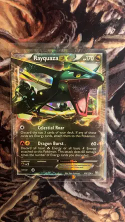 Rayquaza EX 85/124 Dragons Exalted Ultra Rare Pokemon - Image 1