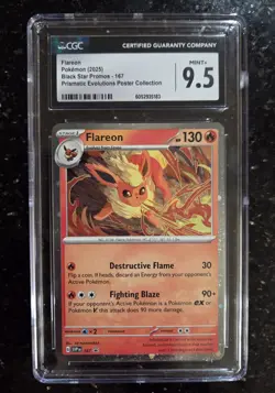 Pokemon Flareon Cosmos Holo CGC 9.5 Mint+ Scarlet & Violet Promo Card - Image 1