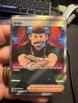 Judge 228/091 Paldean Fates Ultra Rare Full Art Trainer Pokemon TCG Card - Image 1