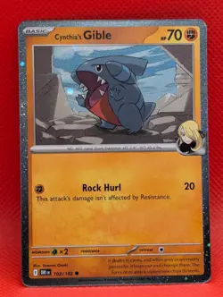 CYNTHIA'S GIBLE (COSMOS HOLO) 102/182 DESTINED RIVALS POKEMON NM/M - Image 1