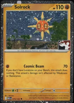 Solrock Cosmos Holo Prize Pack Series 8 Pokemon Mega Evolution Base Set 075/132 - Image 1