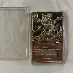 Nintendo Pokemon Mewtwo Gold-Plated Card Burger King 1999 Collectible - Image 2