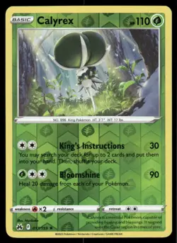 Calyrex 017/159 Holo Rare Crown Zenith Pokemon Reverse Holo Near Mint - Image 1