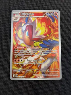 Pokemon Infernape 173/167 Illustration Rare Full Art Holo Sv06 TWM English - Image 1