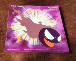 NOS Vintage Pokemon 1999 #92 Gastly Nintendo Sticker Gonna catch 'em All! - Image 1