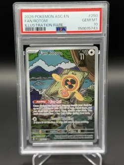 2026 Pokemon Ascended Heroes Fan Rotom IR 250/217 PSA 10 Illustration Rare - Image 1