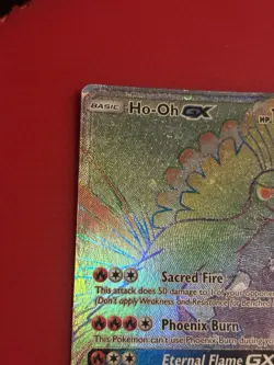 Pokemon Ho-Oh GX SM80 Black Star Promo Rainbow Full Art Holo - Image 2
