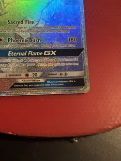 Pokemon Ho-Oh GX SM80 Black Star Promo Rainbow Full Art Holo - Image 4