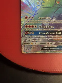 Pokemon Ho-Oh GX SM80 Black Star Promo Rainbow Full Art Holo - Image 5