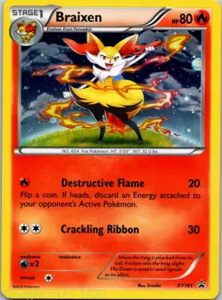 Braixen - XY161 XY161 Holo Promo XY Promo Pokemon LP - Image 1