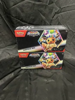 Prismatic Evolutions Surprise Box Lot Of 2 Pokemon TCG Scarlet & Violet Sealed - Image 1