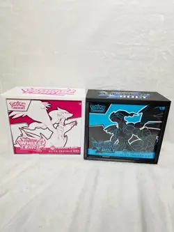 Pokemon Center exclusive Black Bolt and White Flare W/ ETB Protectors - Image 1