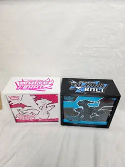Pokemon Center exclusive Black Bolt and White Flare W/ ETB Protectors - Image 2