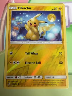 2019 Pokemon TCG Pikachu Unified Minds 56/236 Reverse Holo Lightly Played - Image 1