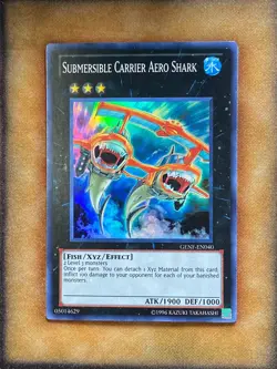 Yugioh Submersible Carrier Aero Shark GENF-EN040 Super Rare NM - Image 1
