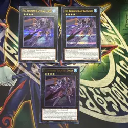 Yugioh! Full Armored Black Ray Lancer DUSA-EN008 x3 Playset Ultra Rare 1st Ed NM - Image 1