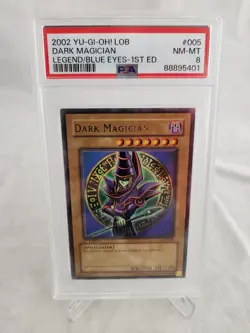 2002 Yu-Gi-Oh! 1st Edition Dark Magician Ultra Rare LOB-005 PSA 8 US ENGLISH Ver - Image 1