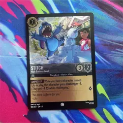 Disney Lorcana TCG Stitch-High Badness Level 185/204 The First Chapter Disney - Image 1