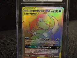 POKEMON Slowpoke & Psyduck GX Unified Minds 239/236 Tag Team Sun Moon CGC 10 - Image 2