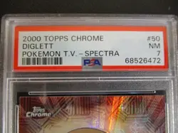 2000 Pokemon Topps Chrome Diglett Pokemon TV-Spectra #50 PSA 7 - Image 2