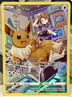 Pokemon TCG Eevee TG11/TG30 SWSH09 Brilliant Stars Trainer Gallery Ultra Rare NM - Image 1