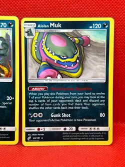 Pokemon Tcg Alolan Grimer 83/181 & Alolan Muk 84/181 Non Holo Team Up - Image 3
