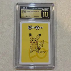 ✨✨ CGC PRISTINE 10 PIKACHU OLD MAID PLAYING CARDS 2019 JAPANESE POKEMON CARD - Image 1
