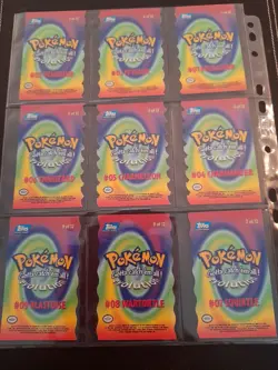 1999 Topps Pokemon The First Movie Set of 12 Evolution Die-cut Trading Cards. - Image 2
