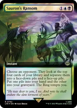MTG - Sauron's Ransom - Surge Foil - Ext - Lord of the Rings - Magic - Image 1